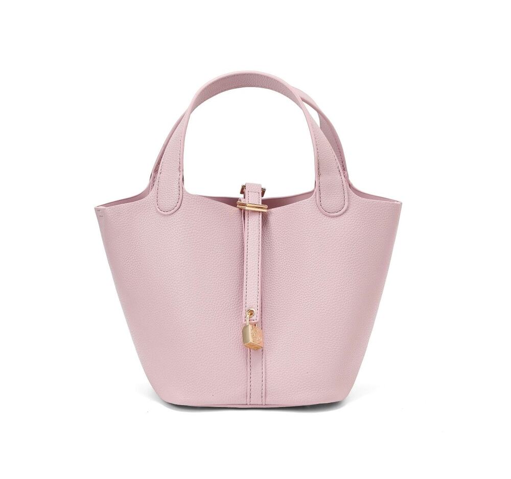 Valentino Orlandi Milano NWT Baby Pink Faux Leather Tote Handbag w/ Pouch